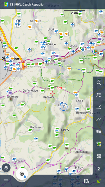 Geocaching - Locus Map - mobile outdoor navigation app